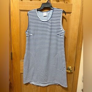 Serra Blue and White Stripe Dress - Women’s size L